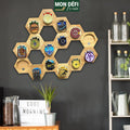 Pack de 5 porte-médailles en bois